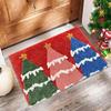 Christmas Themed Pattern Floor Mat Anti-Slip Bottom Soft Comfortable Faux Cashmere Rug Vibrant Color Door Rug