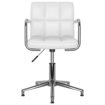 Dining Room Chair Swivel White Faux Leather