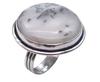 Dendrite Opal Natural Gemstone Antique Silver Ring US Size-6.5 R 5036