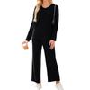 Women's Casual Fashion Comfortable Top And Pants Homewear Pajama Set