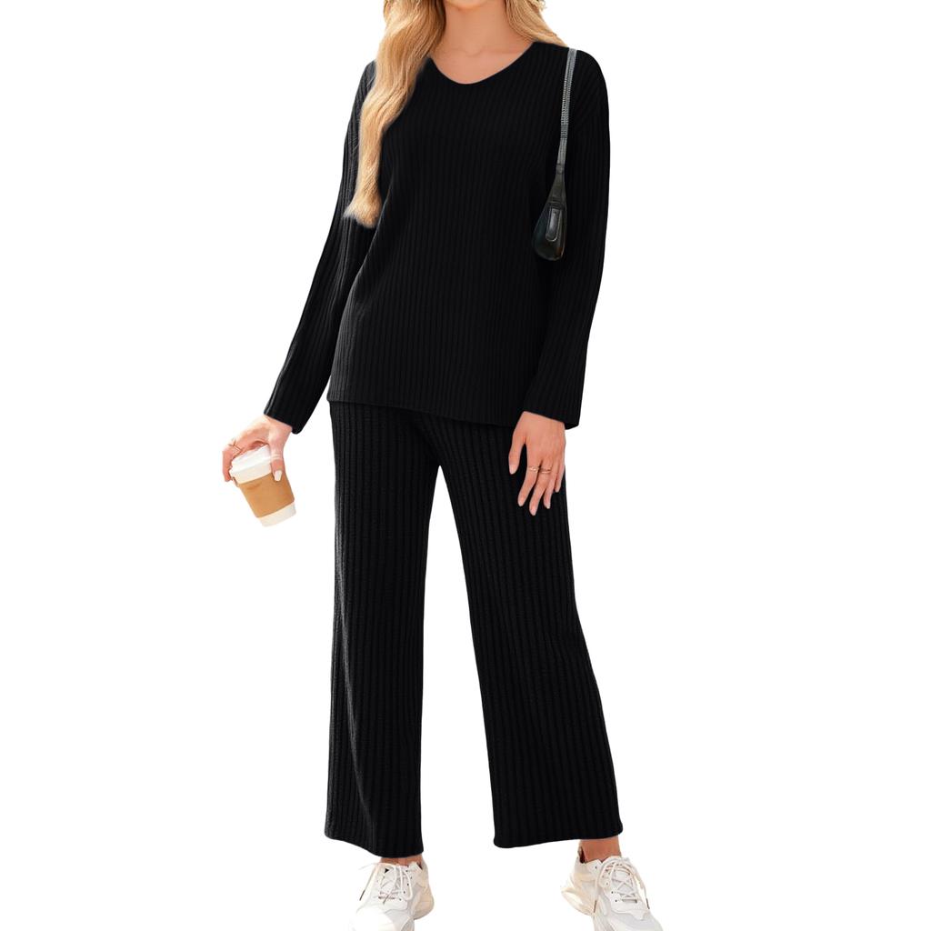 Women's Casual Fashion Comfortable Top And Pants Homewear Pajama Set