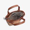 Vertical Square Bag Women Canvas Plaid Leather Handbag Shoulder Crossbody Bag Casual Commuter Tote Dark Brown