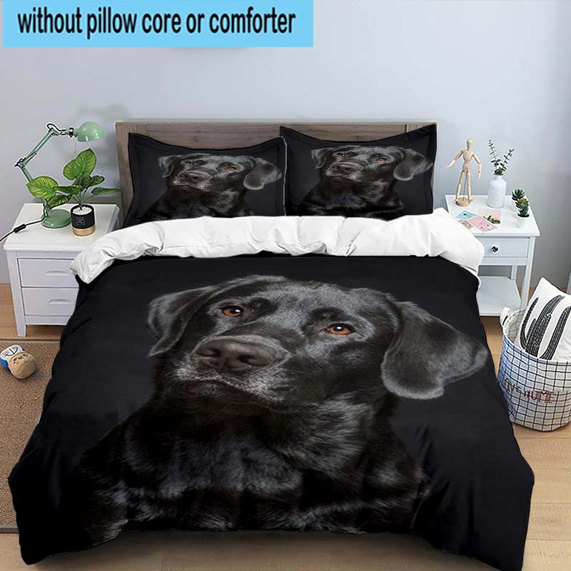 Butterflies And Bulldog Garden 3pcs Bedding,Including 1pc Duvet Cover And 2pcs Pillowcases Perfect for Christmas,Ideal for Bedroom, Dormitory