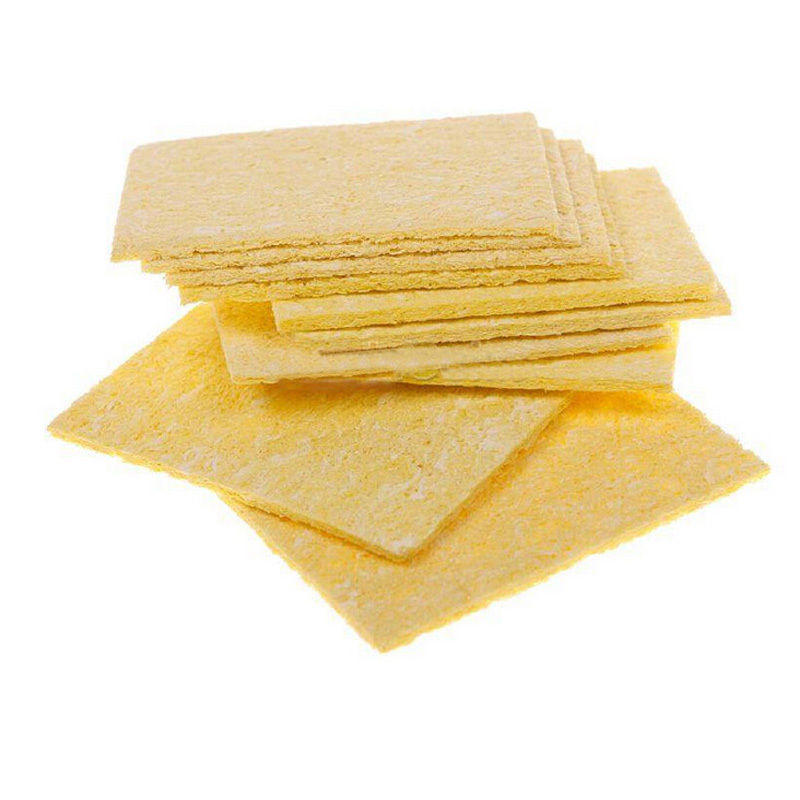 10pcs Soldering Iron Solder Tip Welding Cleaning Sponge Yellow Iron Cleaner