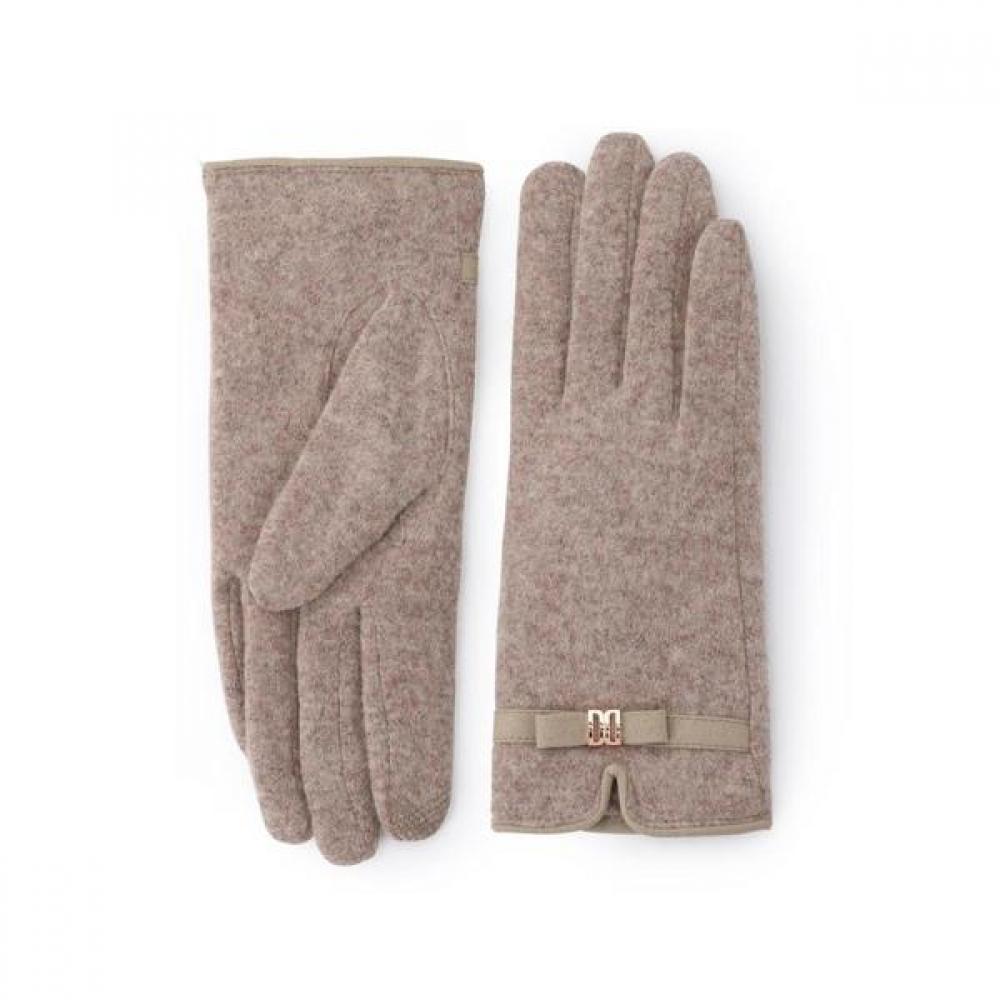 Daks Beige Wool Dd Ribbon Smartphone Touch Gloves Dcgv2f209