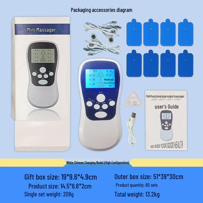 Low-Frequency Pulse Microcurrent Electrotherapy Massager for Full-Body Meridian Dredging and Physiotherapy