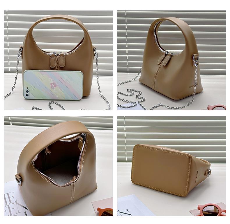 Knödel Damenhandtasche aus weichem Leder 2025: Neue Schlichte Mode, Große Kapazität, Kleine Größe