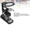 ABMH-Clip-On Magnifier With LED Helping Hands Soldering Iron Stand Featuring 2.5X 4X 16X Magnification Glasses