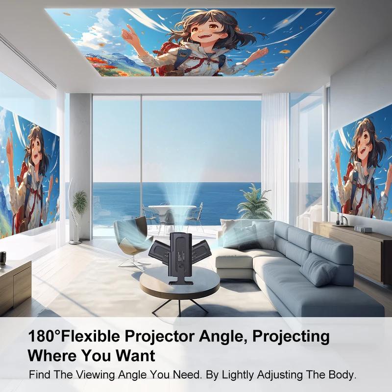 HY320 Mini Android 11 WiFi 6 BT 5.0 Allwinner H713 Native 1080P 4K Supported Home Outdoor Projector Smart Portable Projector