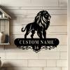 Vintage Metal Lion Wall Sign Custom House Number Farmhouse Kitchen Decor Unique Gift