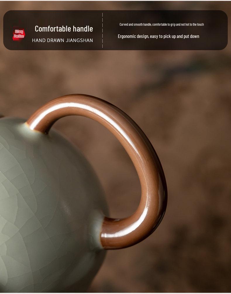 Kintsugi Ruyao Teapot: Anti-scalding Kung Fu Tea Set, Handmade High-end Brewer, 2026 New Edition.