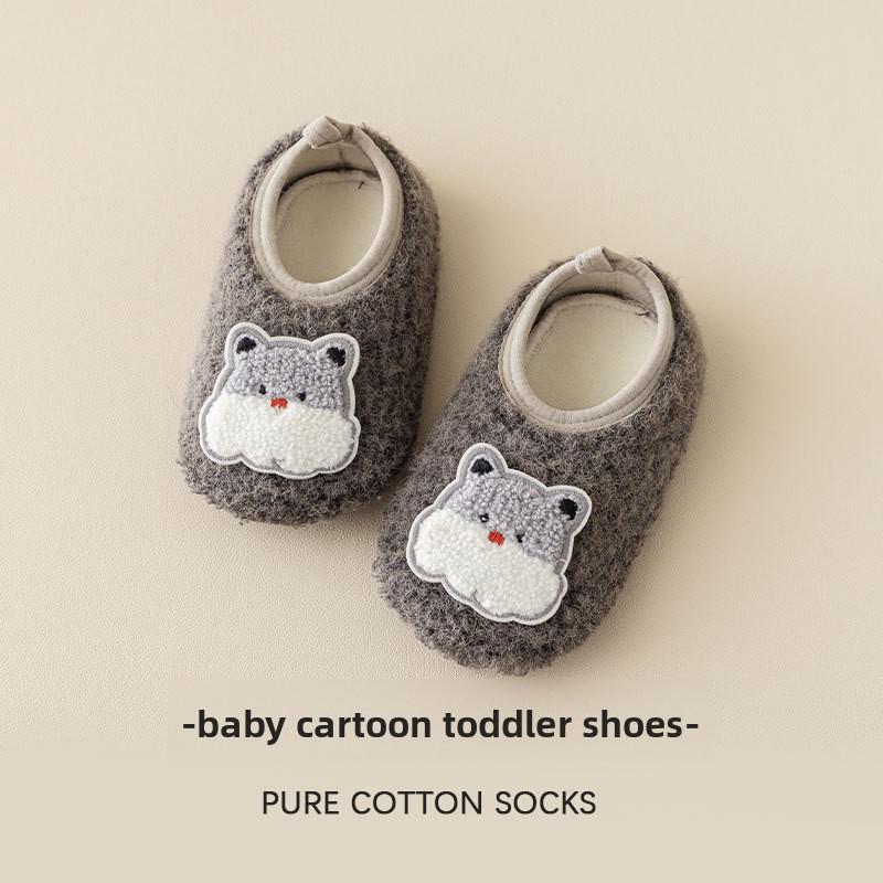 Newborn Baby Warm Floor Socks Non-Slip Soft Sole Toddler Shoes Thickened for Spring Autumn Winter