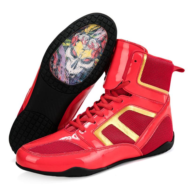 Large size men's and women's boxing, wrestling, fighting shoes, light and non-slip Sanda training shoes, one piece of fighting shoes 2025
