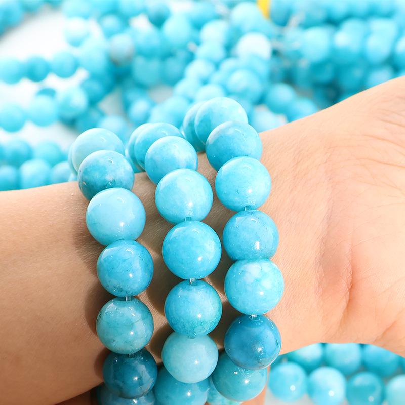 Natural Stone Crystal Beads: Round Beads for Jewelry - Colored Necklaces, Bracelets, Pendants DIY Accessories