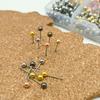 480/500Pcs Push Pin with Clear Plastic Box Metallic Color Round Ball Head Cork Bulletin Board Whiteboard Wall Map Photo Fixing Thumbtack Office