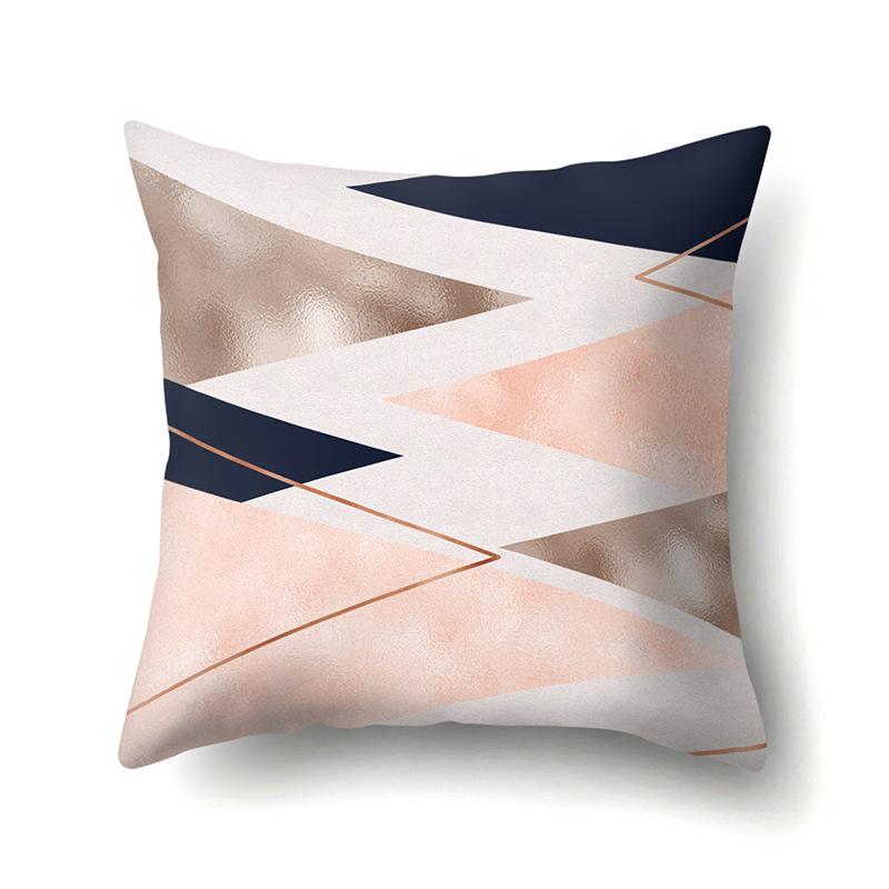 Polyester Pillow Case Automobile Decoration Home Printed Pillow Case Automobile Sofa Simple Waist Cushion Cover