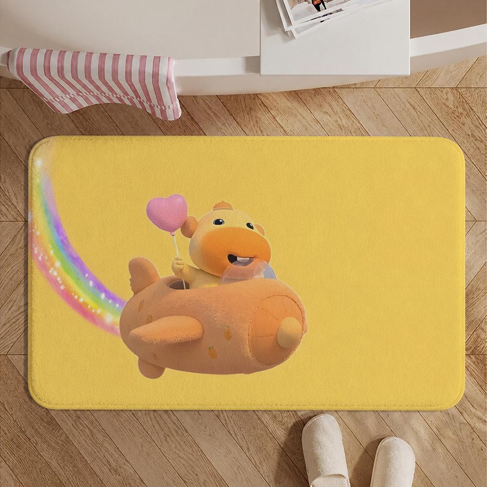IP-Lulu the CapybaraS Floor Mat Soft Non-Slip Bath Mat, Bedside Carpet, Absorbent Doormat for Home
