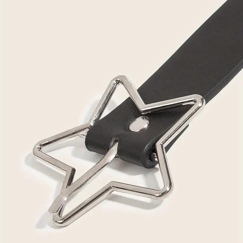Y2K Punk Star-Studded Wide Belt - Multi-Strap Hole Adjustable Waistbelt for Women's Jeans, Alternative Gothic Accessory