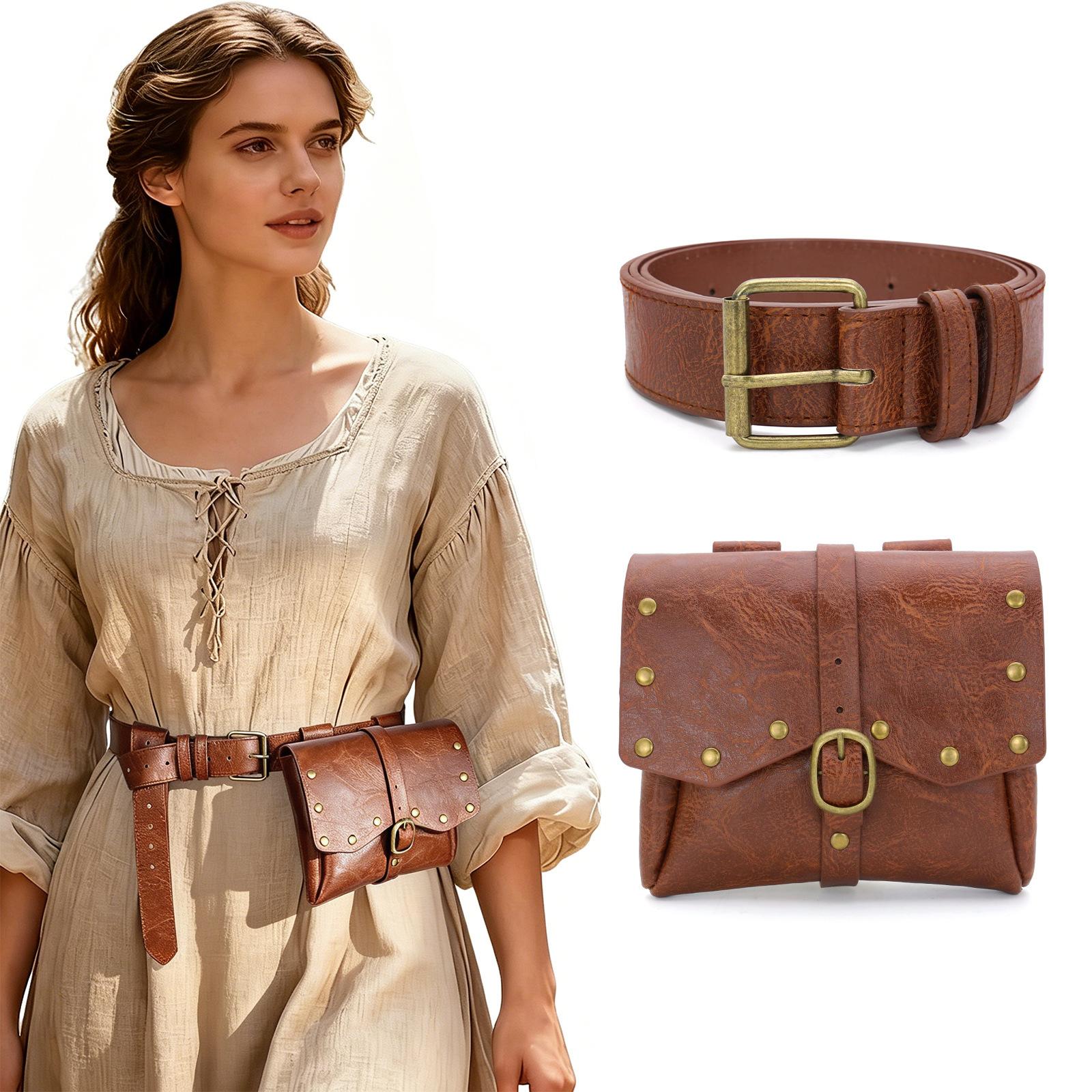 PU Leather Steampunk Retro Belt Bag