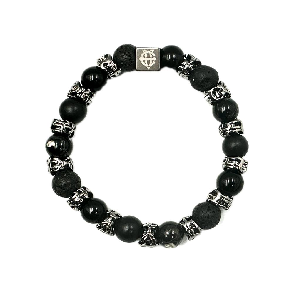 Eightvolume Ev Emblem Bead Bracelet (Black)