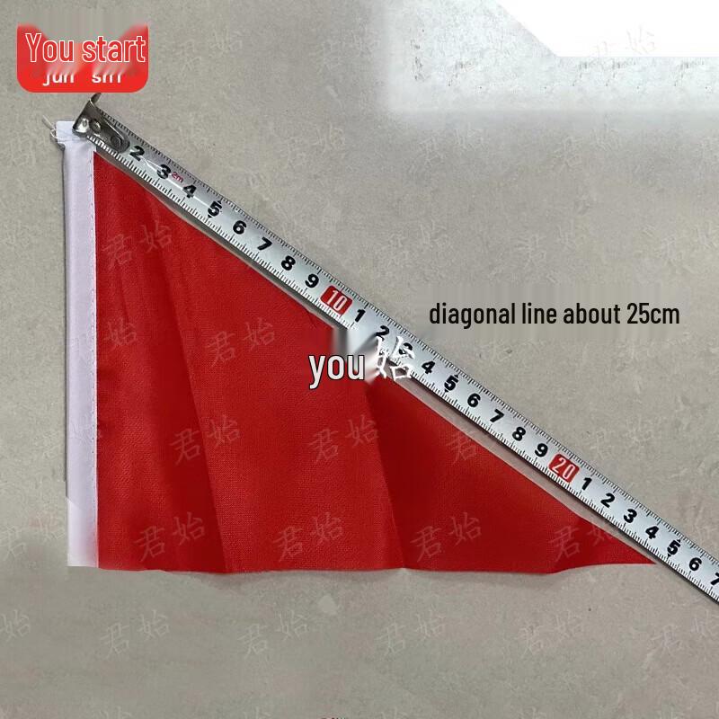 Small Triangular Red Ground Flags