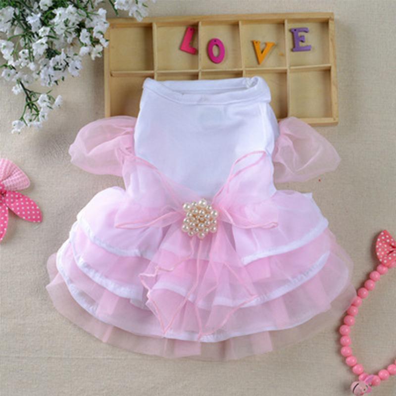 Cute Flower Pet Dress for Dogs Cats Cozy Summer Puppy Skirt Pet Dress Sundress Princess Party Small Dog Skirt Outfit Dog Clothes