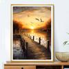 5d DIY Diamond Painting Cross Stitch Sunset Scenery Seagulls Diamond Embroidery Mosaic Home Decor