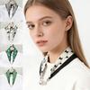1Pc Cloth Accessories Versatile Patterned Texture Pearl Fashion Neck Protection Scarf Magnetic Silk Scarf