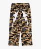 Beipeu Star Over Print First Camo Star Mesh Sweatpants (M) Yellow
