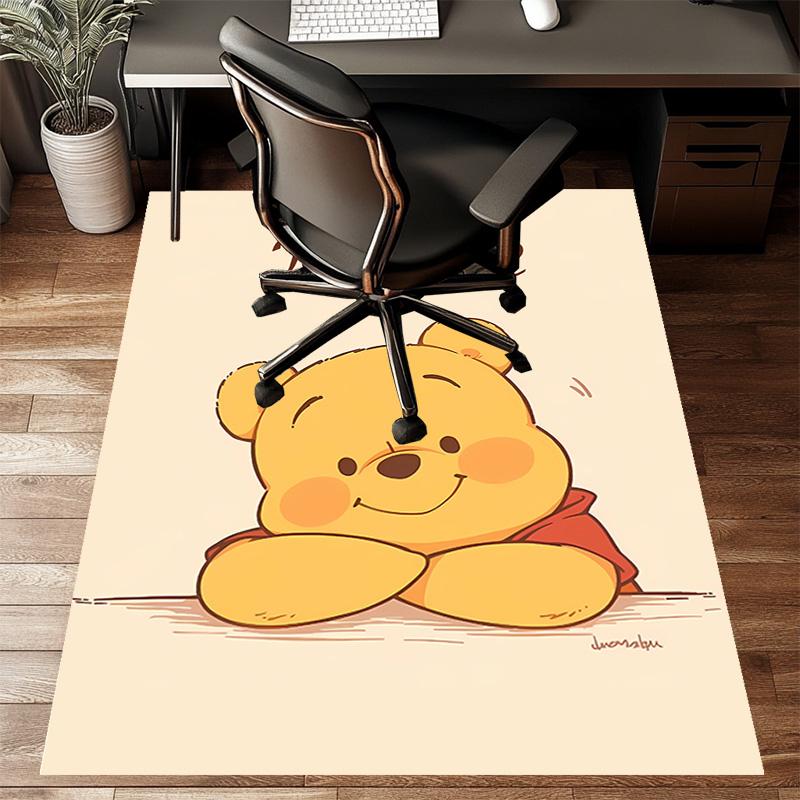 Custom Winnie Mat Personalized Name, Polyester Washable Indoor Entryway Rug, Gift for Christmas, Easter, Thanksgiving Day