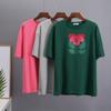 Hirsionsan Harajuku Blommig T-shirt Dam Sommar Chic Goth Kläder Abstrakt handritad grafisk T-shirt Lösa bomull Damöverdelar