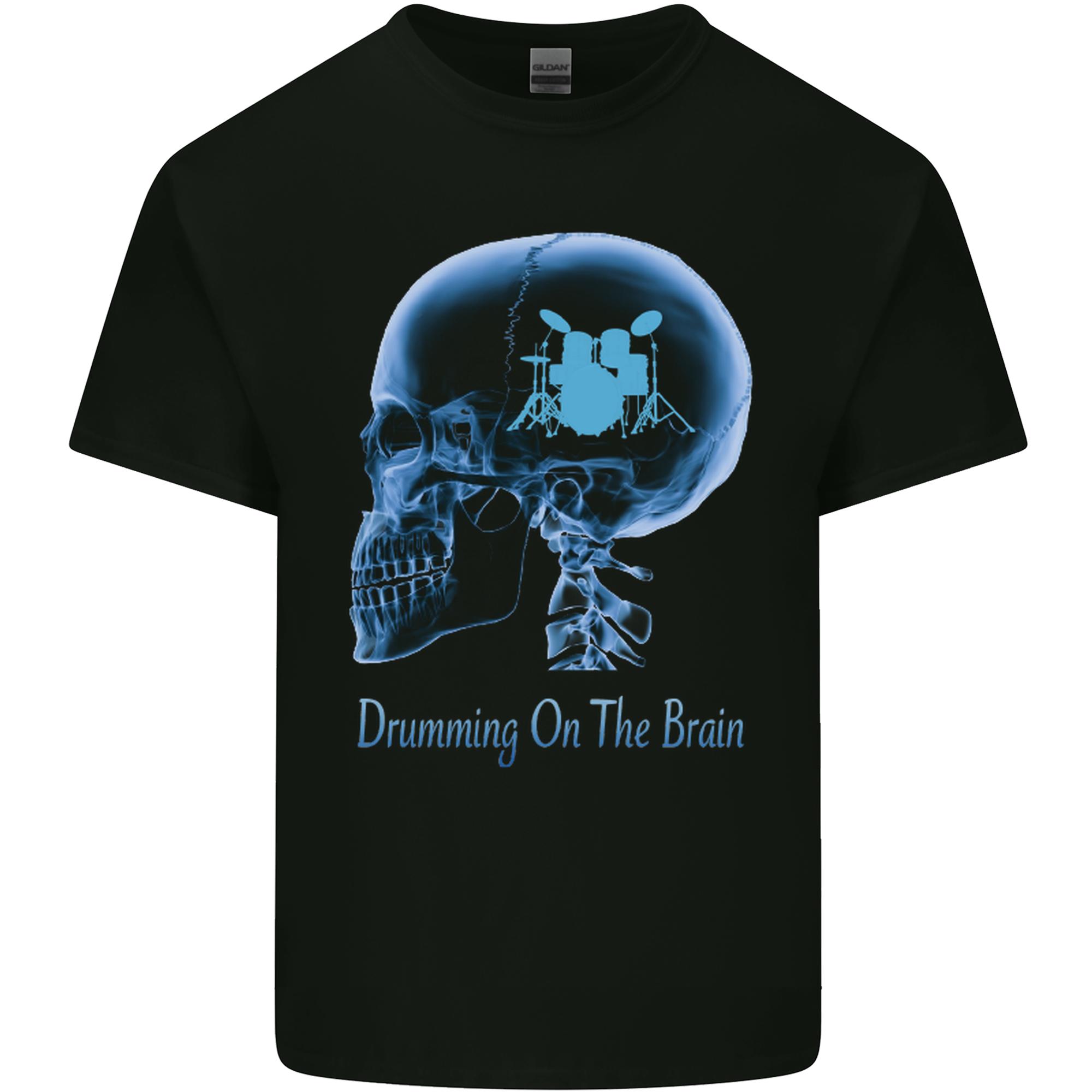 Drumming on the Brain Drummer Drum Funny Unisexs Light Cotton TShirt S