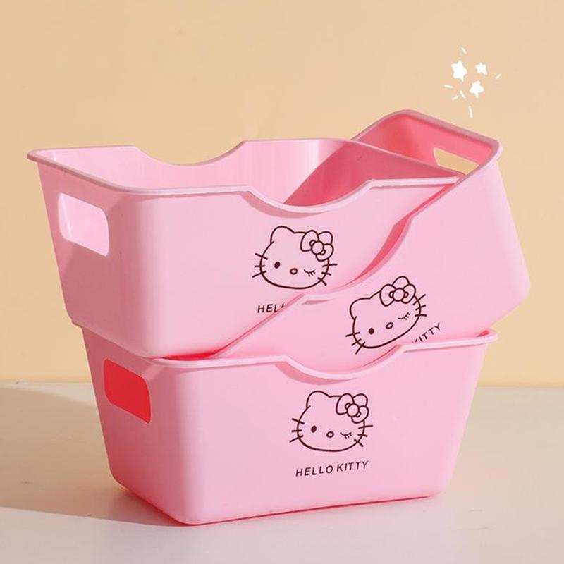 

Милые многофункциональные настольные ящики для хранения Hello Kitty, вместительные канцелярские ящики для хранения, всякая всячина, органайзер для косметики, подарки розовый