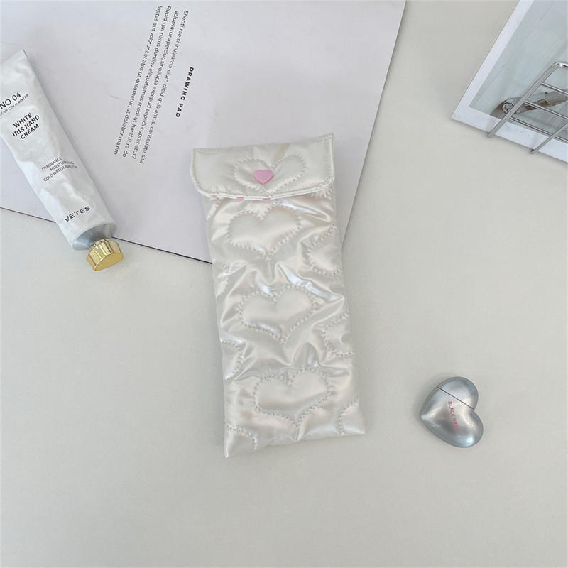 Přenosné mašličkové srdce brýle na čtení pouzdro měkká cestovní proti poškrábání taška na sluneční brýle pro ženy muže