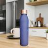 ABHAS® 1000ml Copper Water Bottle – Matte Blue Finish | Pure Copper | Ayurveda Wellness