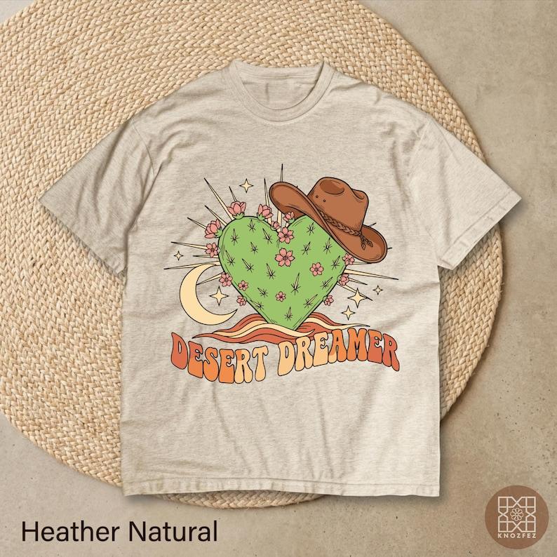 Desert Dreamer Shirt | Retro Cowboy Cactus Tee | Vintage Western Cowgirl Sweatshirt | Boho Desert Cactus Graphic Hoodie 110