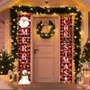 Merry Christmas Porch Sign 1 Pair Polyester Indoor Outdoor Decor