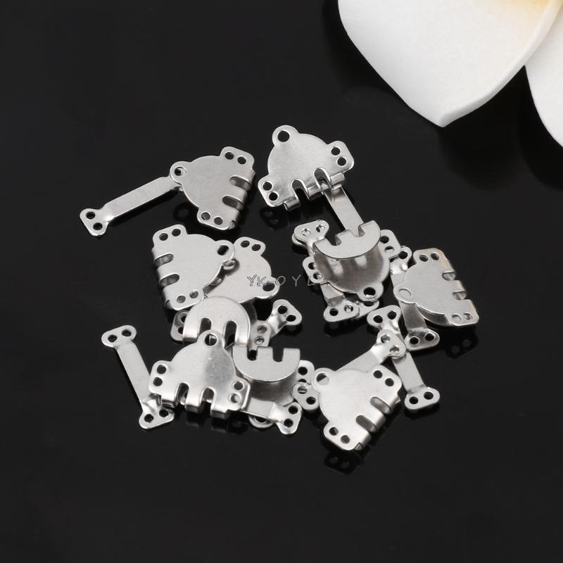 10x Trouser Skirt Hooks + Bars Fasteners For Suit Pants Extenders Tailor Sewing