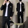 2025 Men's Casual Sports Hoodie and Joggers Set with Three Stripes