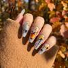 Nail Art Supplies Women Stickers for Autumn Halloween Pumpkin Spider Web Skull Flame Beginners Manicure Decal DIY Holiday Party Decoration