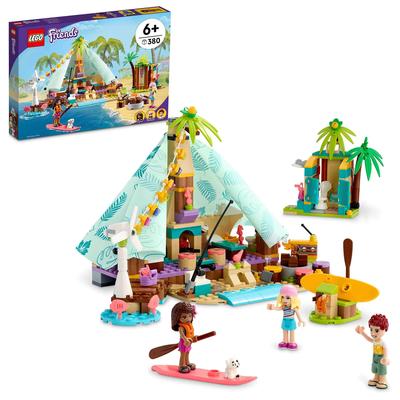 LEGO Friends Beach Glamping 41700 Toy Blocks Pretend Play Doll for Girls Ages 6 and Up