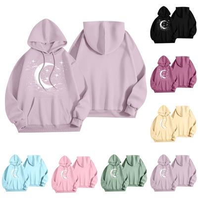 Women's Fashion Women's Lightweight Long Sleeve Pullover With Pockets Preppy Graphic Hoodie