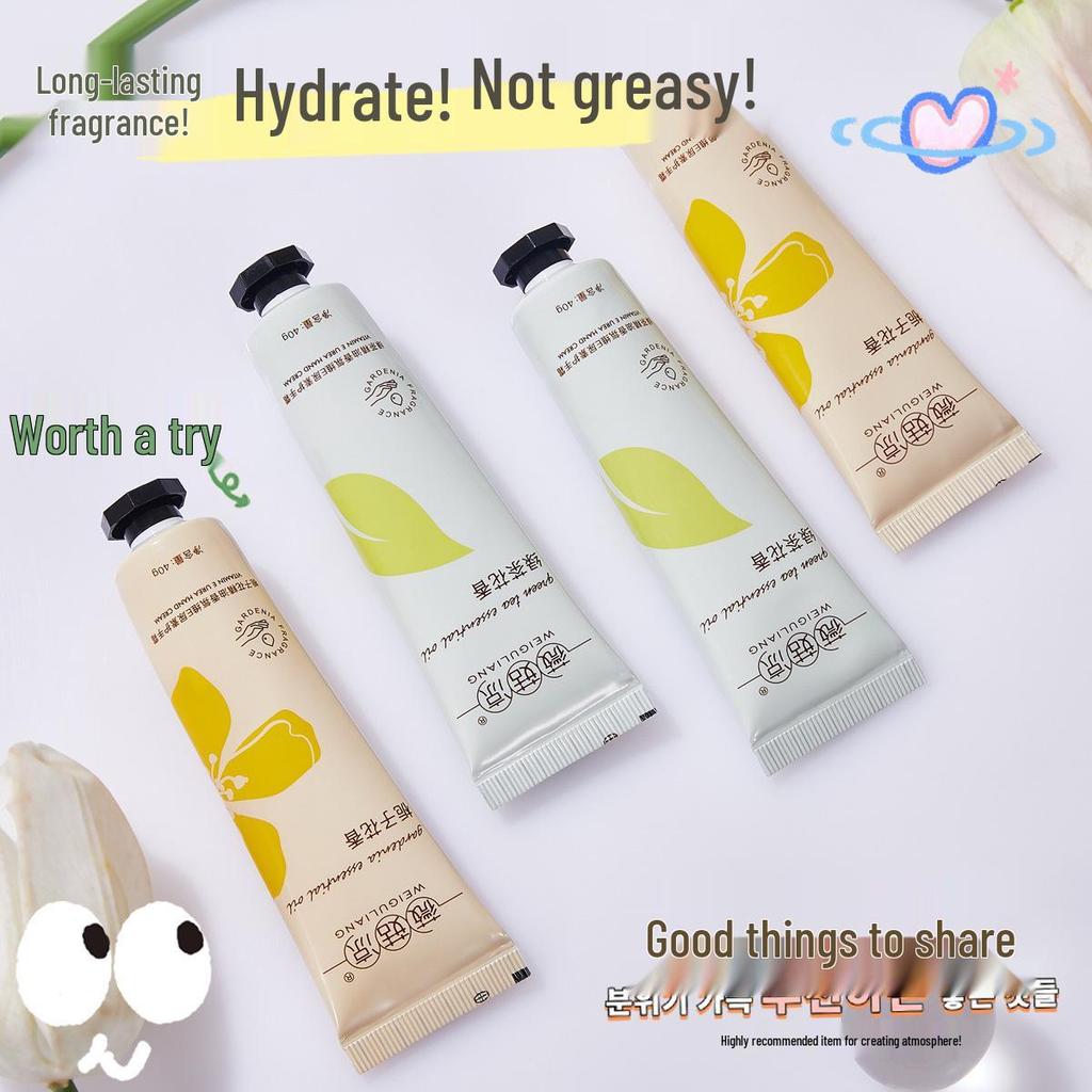 Gardenia Essential Oil Hand Cream: Hydrating, Nourishing, Non-Greasy, Portable, Ideal for Autumn/Winter.