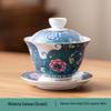 Chinese Palace Style Enamel Ceramic Sancai Gaiwan