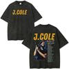 Vintage Washed Jcole The Fall Off Print T Shirts Unisex Unisex Clothing Hip Hop Fashion Short Sleeve Oversized Tshirts Streetwear