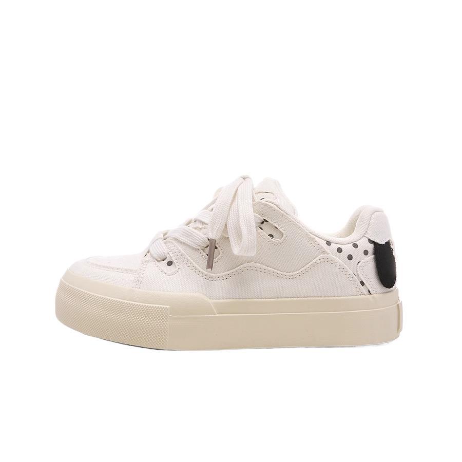 Dopamine Spring and Summer Platform White Shoes Women's 2025 New Casual Board Shoes Women's Shoes Cute Student Puppy Bread Shoes