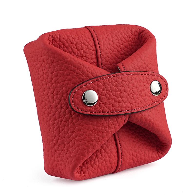 Retro Cowhide Women's Mini Coin, Jewelry & Makeup Storage Bag