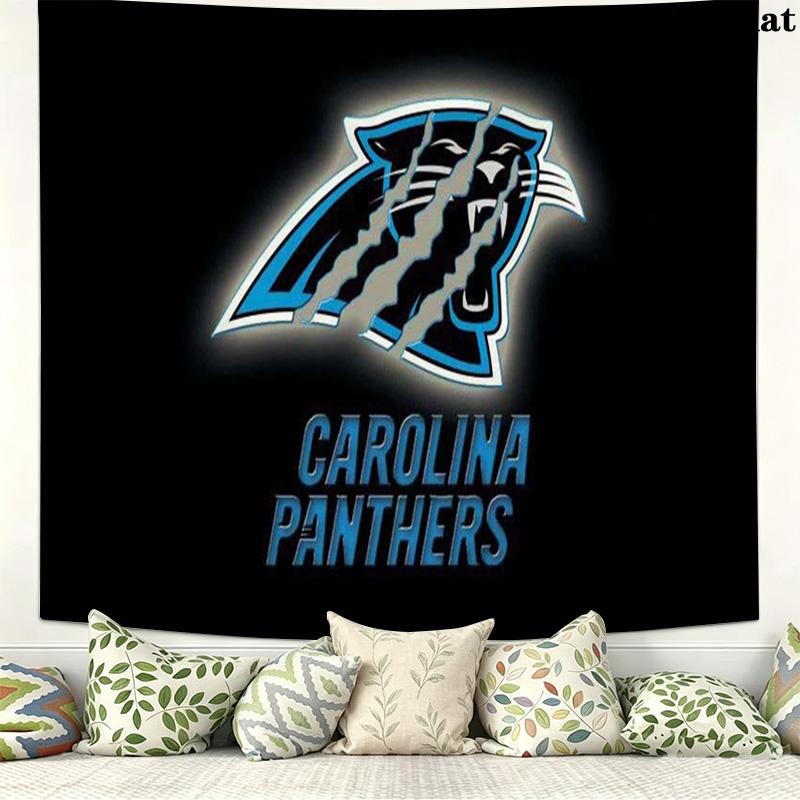 Carolina Panthers Wall Tapestry Aesthetic Wall Hanging Printed Fabric Blanket Decorative Tapestries for Bedroom Living Room Home Decor