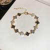 Elegant Floral Jewelry Bracelet For Women With Alloy And Crystal Accents