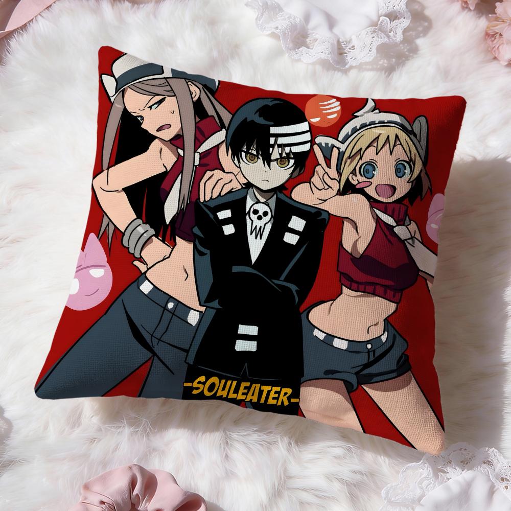 Anime S-SOUL E-EATER Cushion Cover Premium Comfort Reversible Pillow Cove -Two in One Design for Any Room & Car Interior
